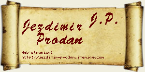 Jezdimir Prodan vizit kartica